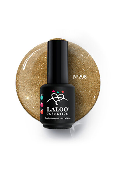 Laloo Cosmetics 296 Gold Glitter | Laloo gel polish 15ml
