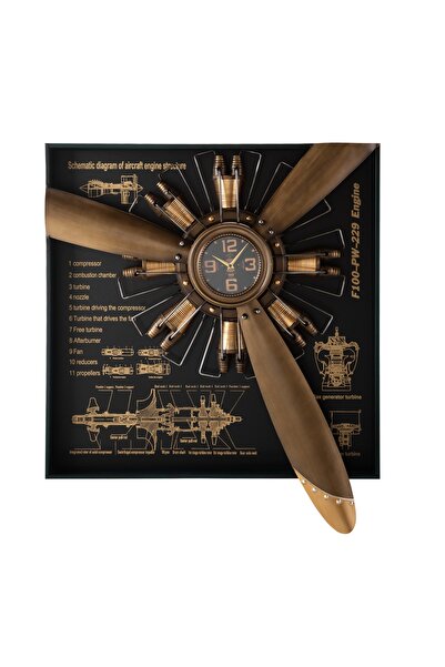 Mudo Concept ELICA GOLD DUVAR SAATİ 80X15X96CM