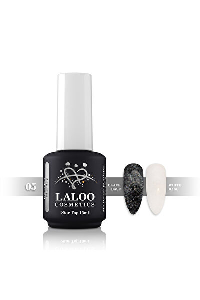 Laloo Cosmetics Strat final sclipici argintiu Star Top Coat No.05 Laloo 15ml