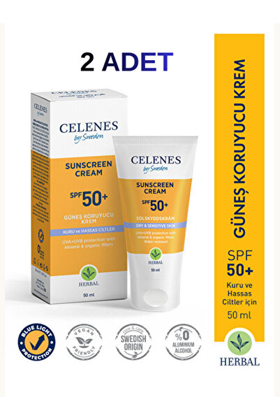 celenes by sweden by Sweden Herbal Güneş Kremi Kuru Ve Hassas Ciltler 50+ Spf...