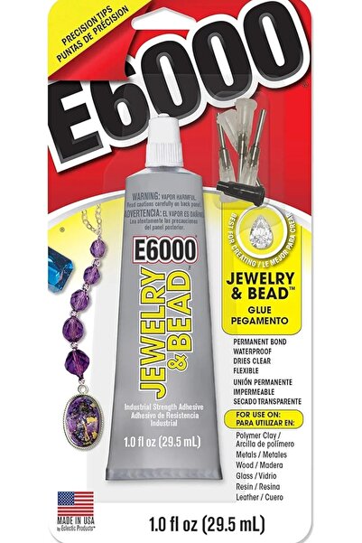 RLX BUJİTERİ E 6000 Yapıştırıcı 29.5 Ml Ekstra Güçlü Sağlam Mücevher Takı Ahş...