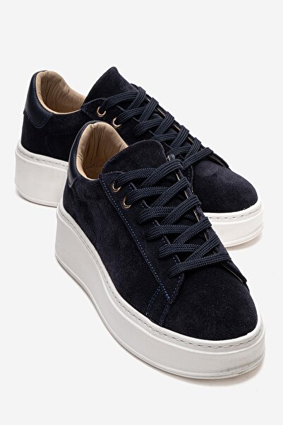 LuviShoes Pantofi sport pentru femei GUENO Bleumarin piele întoarsă piele nat...