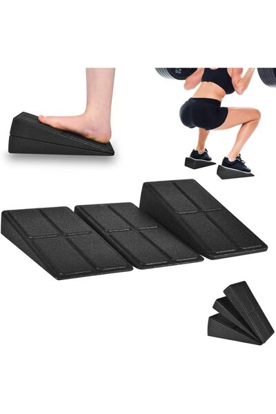 Arabest 3-Piece Foam Slant Board for Calf Stretching, Adjustable Squat Wedge,...