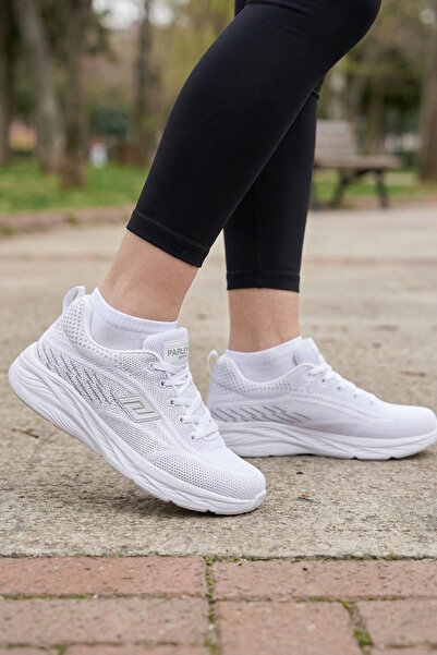Ekonomik Ayakkabı Parley White Women's Sports Shoes Mesh Net Breathable Sneakers