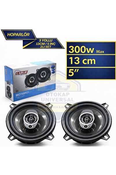 KAPOTO Oto Hoparlör 13 Cm 300 Watt Araba Hoparlörü Kapaklı 2 Adet Tüm Araçlar...