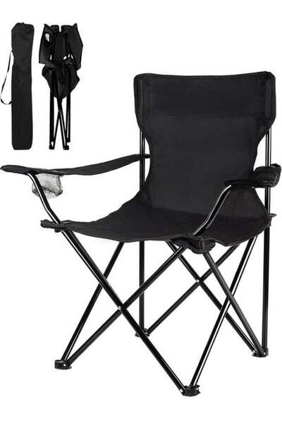 Nadrab كرسي تخييم قابل للطي مع مساند للذراعين وحامل أكواب
