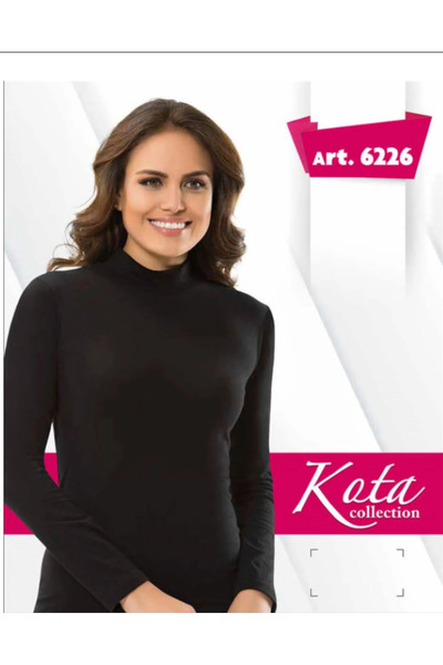 KOTA 6226 Kadın Uzun Kol Boğazlı Body 1 adet
