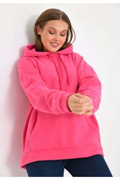 modasindoma Women's Hooded Sweatshirt Pink