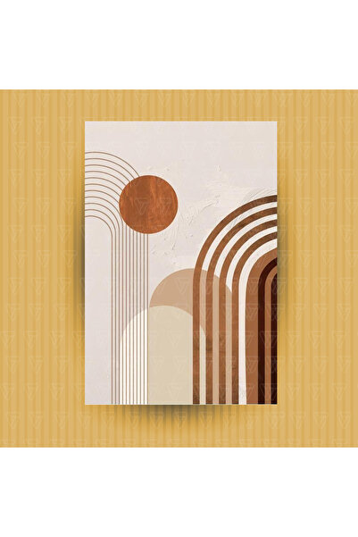 BiveSa Modern Minimal Soyut Geometrik Duvar Tablosu Çerçevesiz Bohem Dekorati...