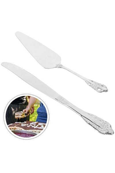 Arabest أدوات تقطيع الكيك، شوك من الفولاذ المقاوم للصدأ وسكين كيك مسنن، للكيك...