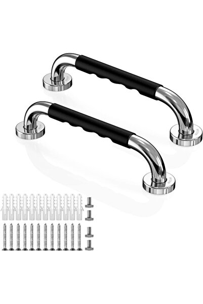 Arabest 2-Pack 12-Inch Shower Grab Bar, Anti-Slip Stainless Steel Handle, Hea...