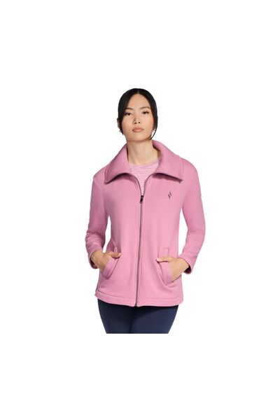 SKECHERS GoSnuggle Tunic Full-Zip Jacket, Women, Pink, Size EU M