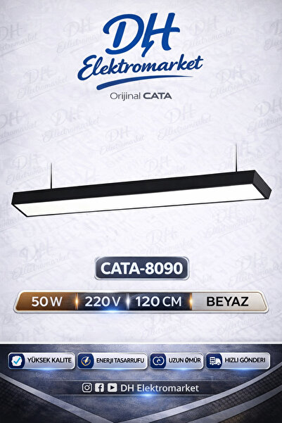 DHELEKTROMARKET CATA CT-9080B LED Lineer Armatür 50W 120 cm