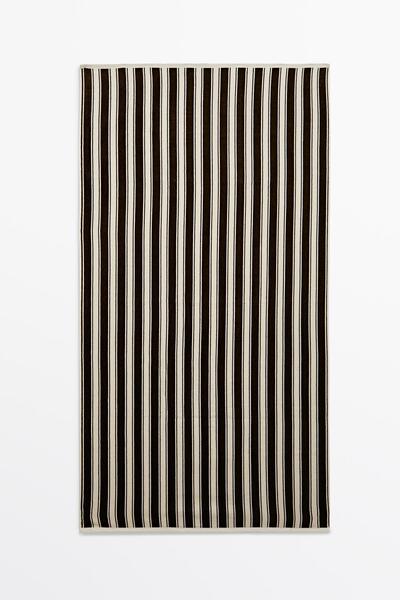 Massimo Dutti Çizgili pamuklu havlu