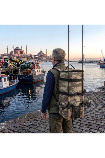 Mega Everest Balıkçı Kamış Ve Olta Taşıma Sırt Çantası buzluk termos çanta