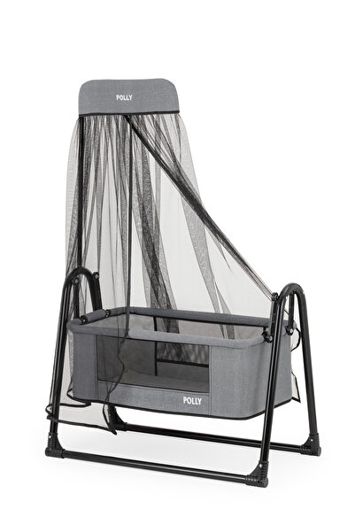 POLLY BABY Keten Tüllü Cibinlikli Fileli Silinebilir Portatif Sallanır Anne Y...