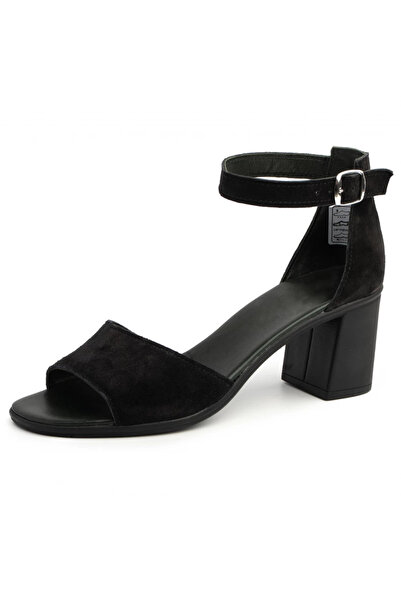 OEM Sandale din piele naturală 237 velur negru