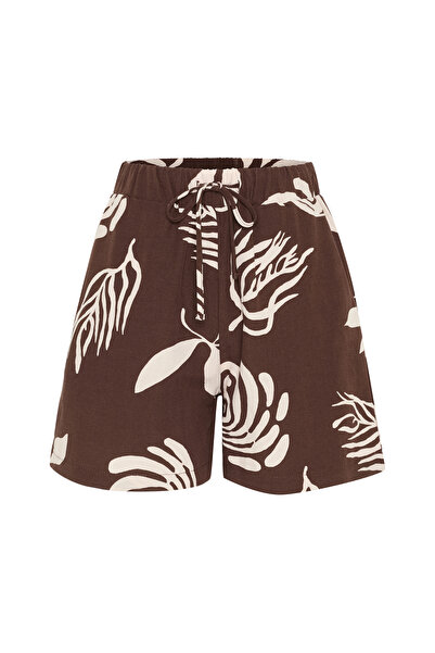 Mudo Linen Mixed Printed Shorts with Elastic Waist