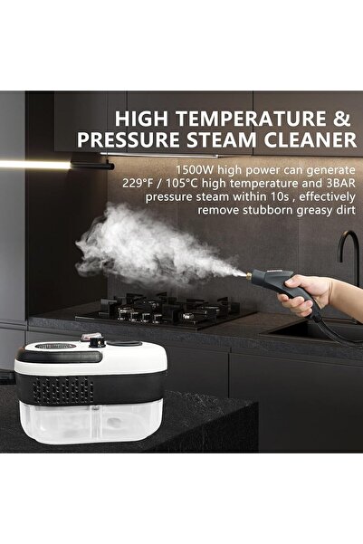 HWeggo 2500W Portable Steam Cleaner Handheld Pressurized High Temperature Steamer with 6 Adjustable Levels