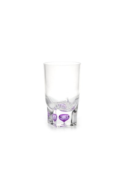 Bosphorus Pen Holder Purple Drops Acrylic Office Supplies 7X7X13Cm