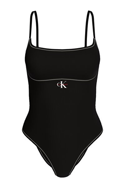 Calvin Klein Women's Black One-Piece Strap Swimsuit