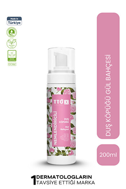 TTO -X Nemlendiricili Duş Köpüğü Gül Bahcesi 200ml