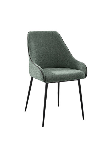 CHOIWIN كرسي طعام، كرسي مكتب، كرسي أخضر بمسند ظهر عالٍ وأرجل معدنية للمطبخ وغ...