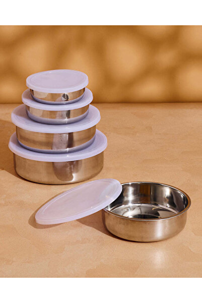 REDTAG طقم علب تخزين فضية صلبة (5 قطع)