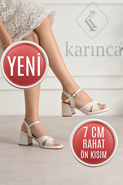 Karınca Bridal Shoes - Comfortable 7 cm White Wedding Dress Shoes (Pack of Bl...