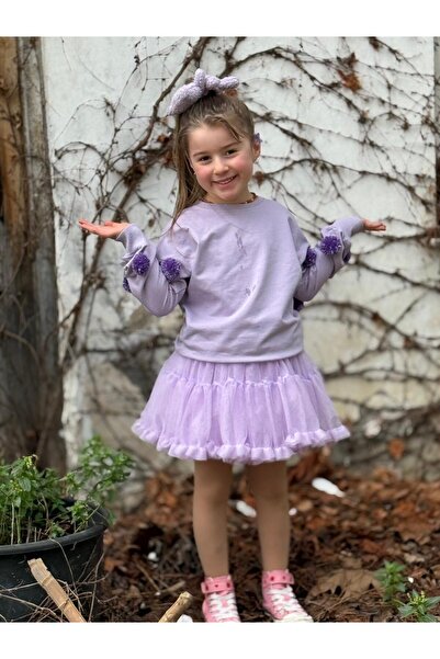 cgboutiquestylekids Cg Kids Girls' Set with Pom-Pom Detail Tutu Skirt, Super ...