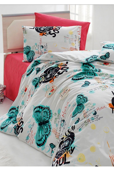 NazeninHome Ranforce 100% pamuk Jednokrevetno Set posteljine | Čaršav komada