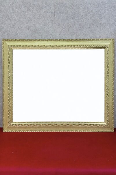 SANAT ÇERÇEVE 50x60 cm Dekoratif Bej Fotoğraf Çerçevesi – Klasik İşlemeli Tas...