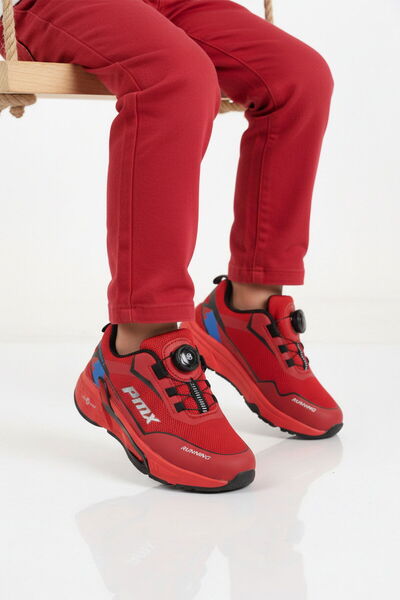 Promax Κόκκινα διχτυωτά ελαφριά αθλητικά παπούτσια για αγόρια 2036 F