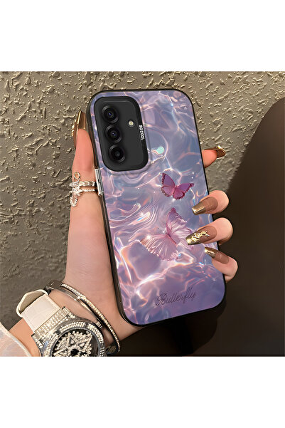 Hontinga حافظة هاتف سامسونج جالاكسي A17 متوافقة مع طراز Kelebek منقوش ذات حاف...