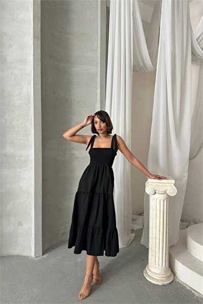 Dipmoda γυναικείο υφασμάτινο καλοκαιρινό φόρεμα με τιράντες Ποπλίνα DPG091