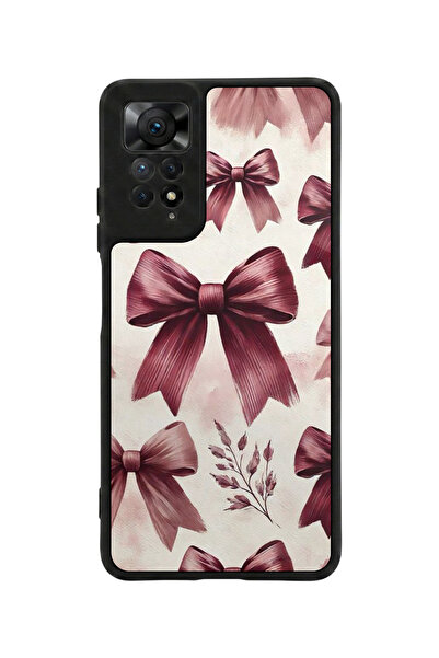 Aksel Kılıf متوافق مع Redmi Note 11 Pro / 12 Pro مطبوع، أسود مطفي، سيليكون نا...