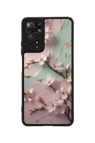 Aksel Kılıf متوافق مع Redmi Note 11 Pro / 12 Pro مطبوع، أسود مطفي، سيليكون نا...