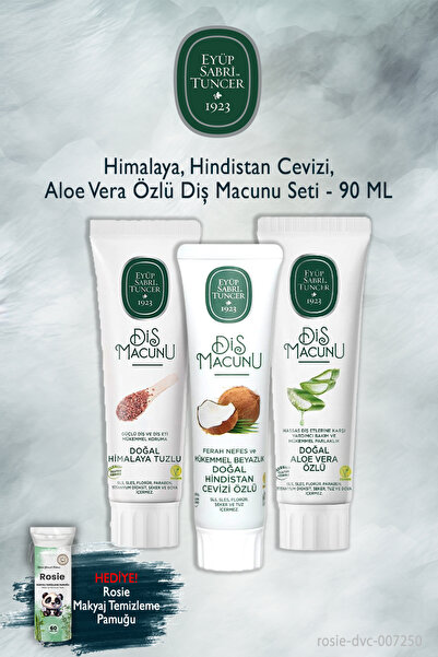 Eyüp Sabri Tuncer X3 90 ml Himalaya, Coconut, Aloe Vera Toothpaste, Rosie