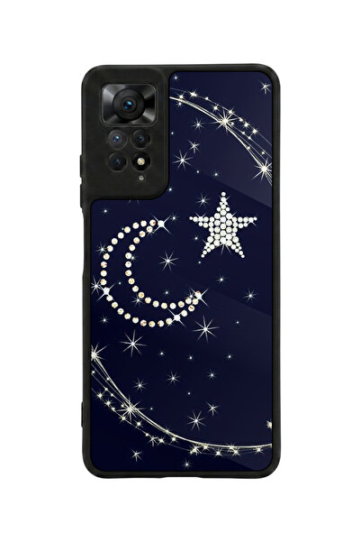 Aksel Kılıf متوافق مع Redmi Note 11 Pro / 12 Pro مطبوع، أسود مطفي، سيليكون نا...