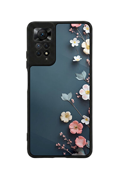 Aksel Kılıf متوافق مع Redmi Note 11 Pro / 12 Pro مطبوع، أسود مطفي، سيليكون نا...