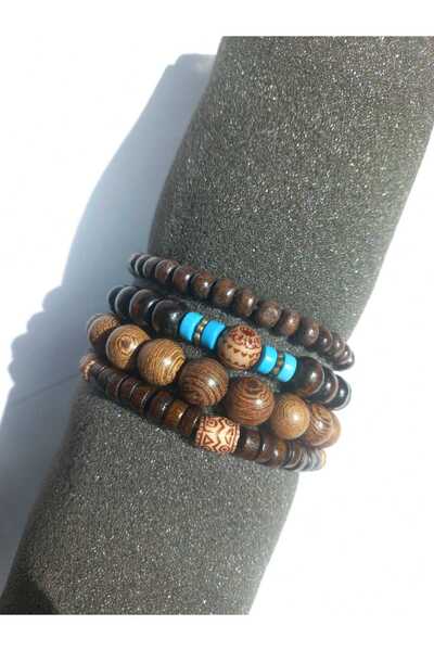 Kravatistan Brown Set of 4 Bracelets