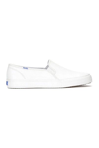 Keds Women's Double Decker Slip On Leather Casual Sneaker White