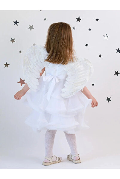doremodam White Colored Baby Size Angel Wing 30X45 cm - Lisinya