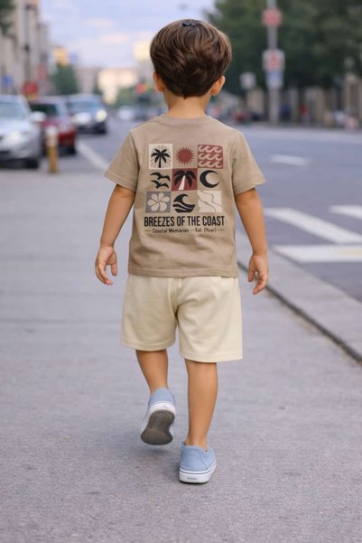 ciklet kids Boy's Summer Top and Bottom Two-Piece Set