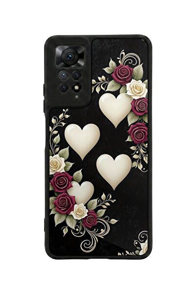 Aksel Kılıf متوافق مع Redmi Note 11 Pro / 12 Pro مطبوع، أسود مطفي، سيليكون نا...