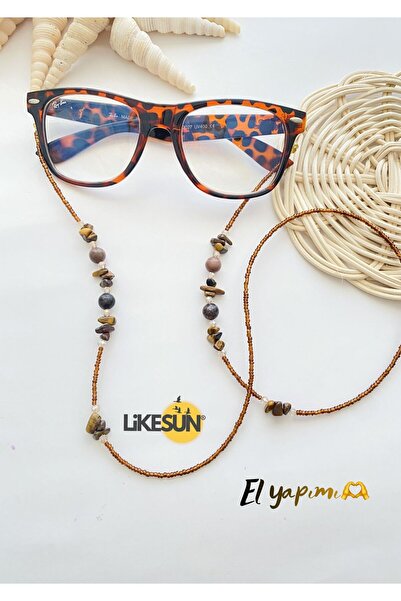 LiKESUN Handmade Natural Stone Glass and Crystal Beaded Women's Eyeglass Cord...