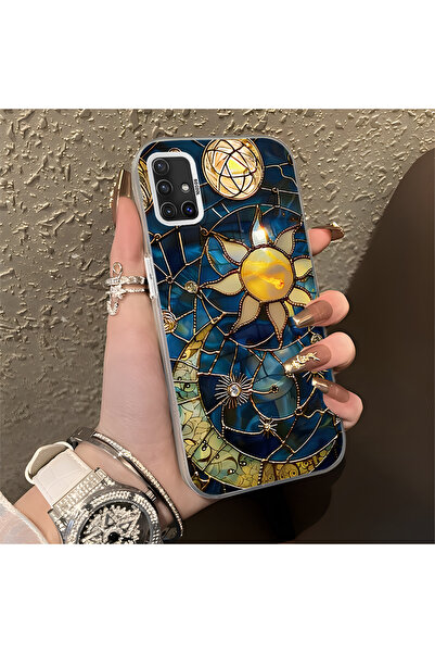 Hontinga Samsung Galaxy A51 Uyumlu Silikon Kenar Sert Arka Anti Düşme Telefon...