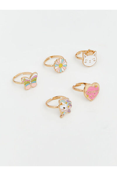 LC Waikiki Sparkling Choices from Shining Store Animal Figured Girl's Ring Se...