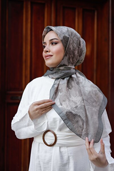 ipekistanbul Tensel Eşarp - Ebruli Desen - Çağla Yeşili