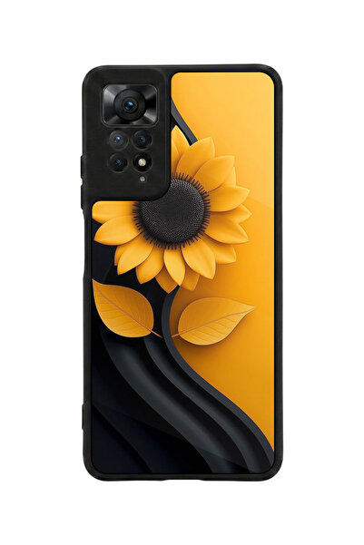 Aksel Kılıf متوافق مع Redmi Note 11 Pro / 12 Pro مطبوع، أسود مطفي، سيليكون نا...